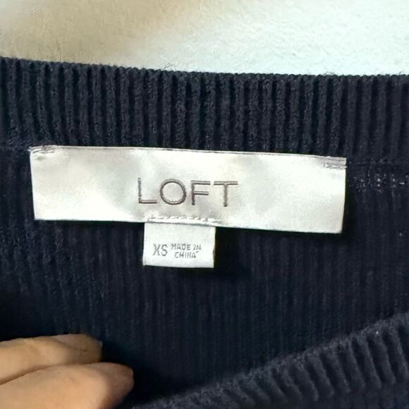 Ann Taylor Loft Summer Vibes Sweater in Navy XS NWOT - Picture 9 of 11
